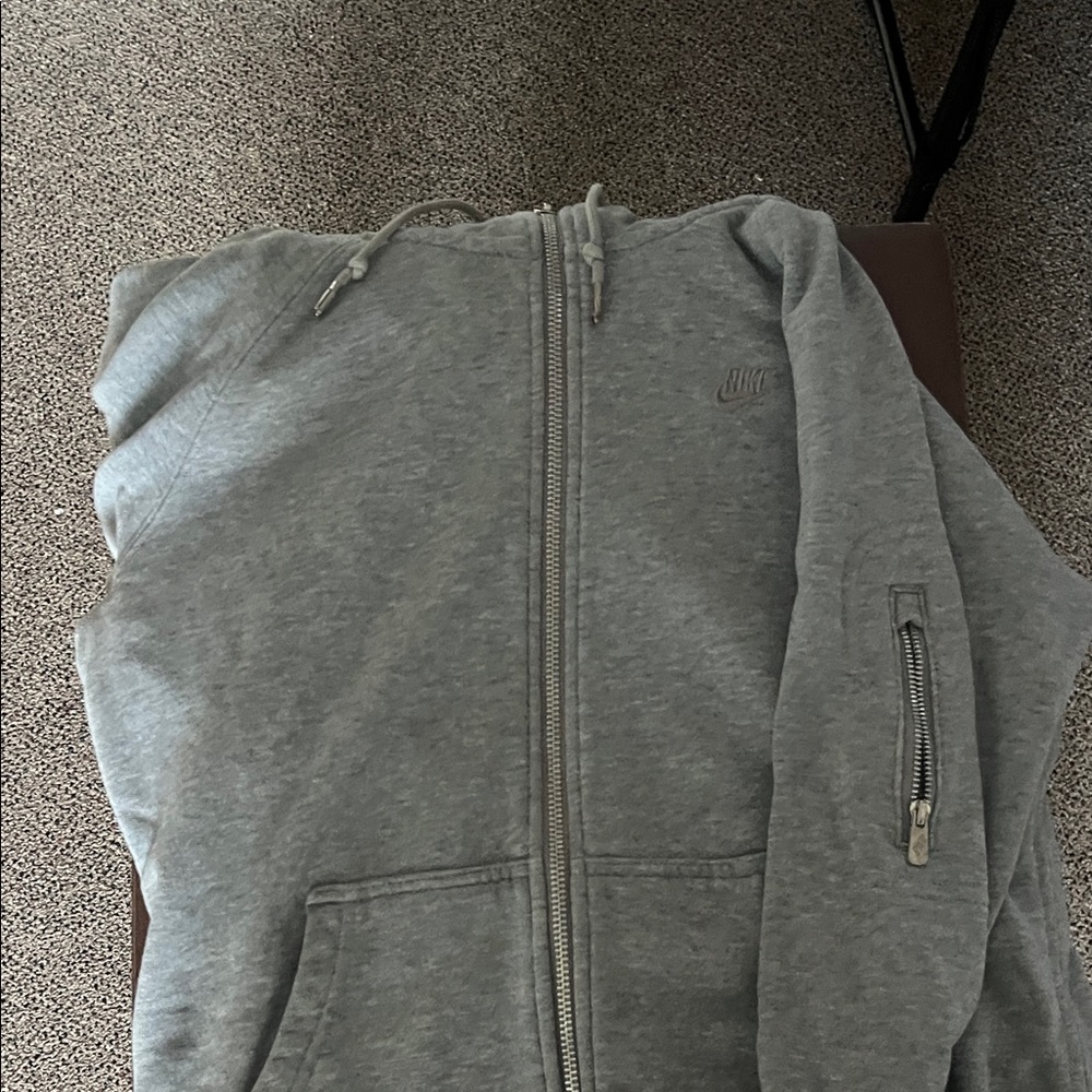 Nike Heather Gray Full-Zip Hoodie